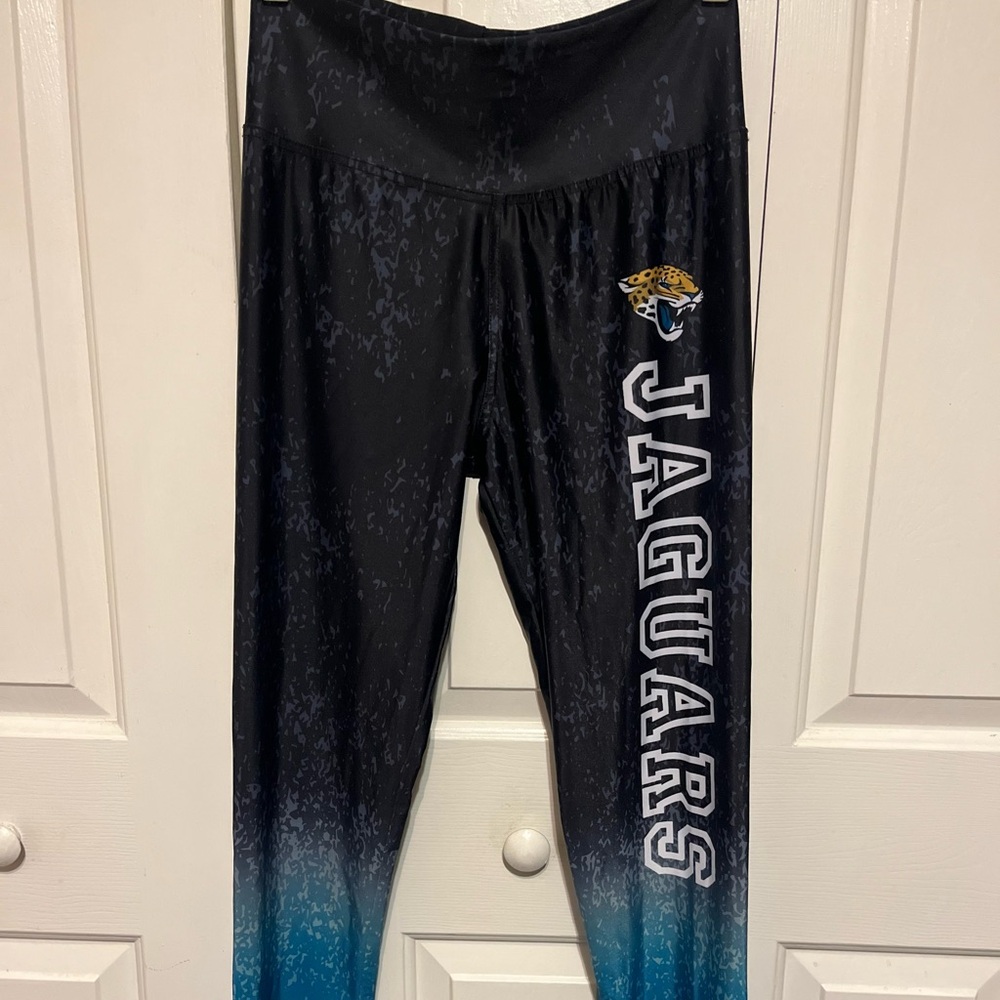NFL Jaguars Black and Blue Gradient Leggings Sz XL